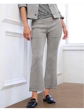 CAbi Stealth Pant Cropped Gray Size M EUC